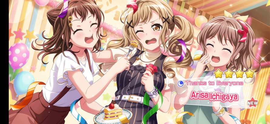 I'm really happy, I got it at the first scout 😭💖
Thank you Arisa! I love you 🥰