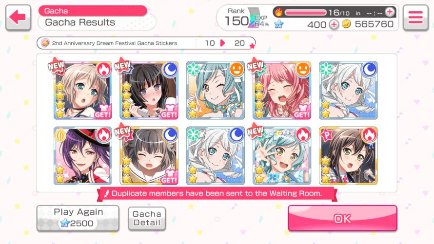 2nd poll WOW THREE FOUR STARS NO DUPLICATES YASSSSS!!! THX DREAMFEST 