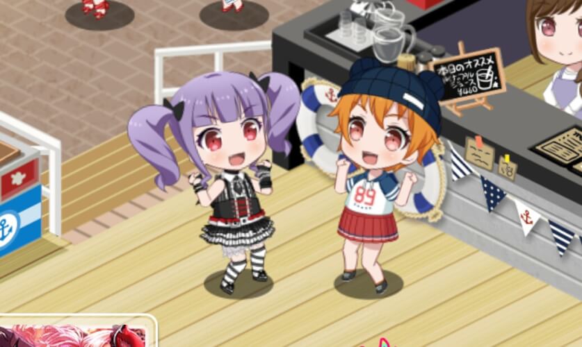 Dancing Ako & Hagu is literally the cutest chibi area conversation you'll get in this game