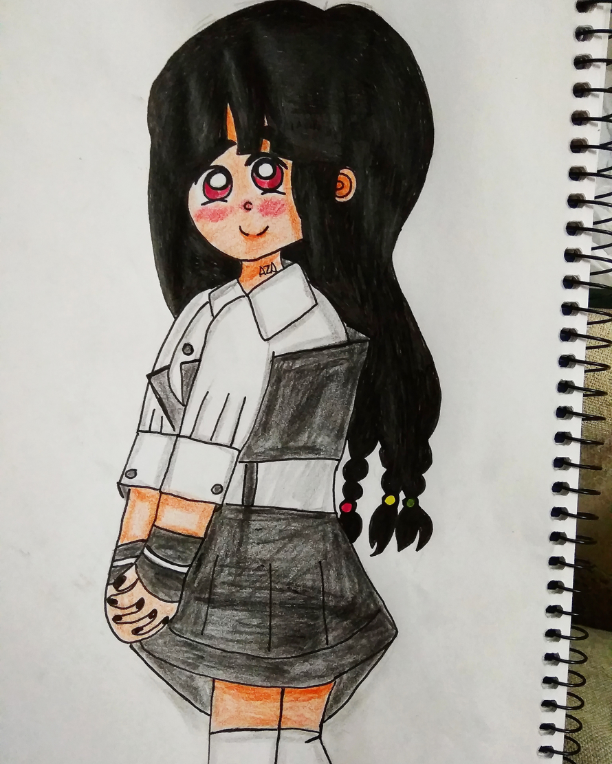 Reona Nyubara but without wigs and without her typical tied hair ✨✨  the little braids were made by...