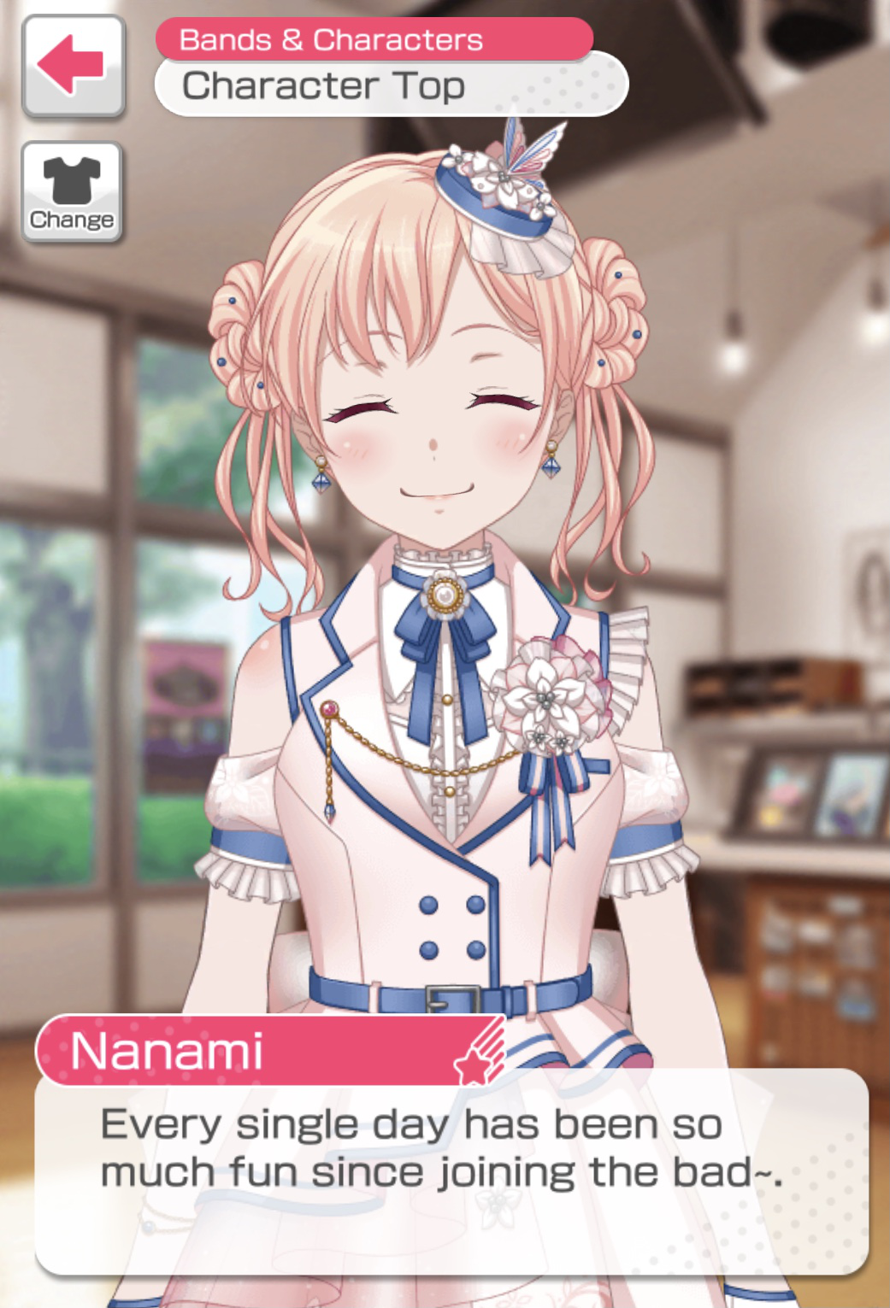 Is Nanami supposed to say bad or .. ? 
