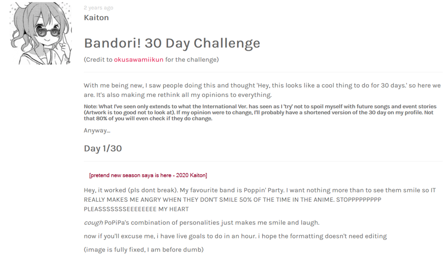 The thing about my first real post  and about all my posts from my first month or so  is that I know...