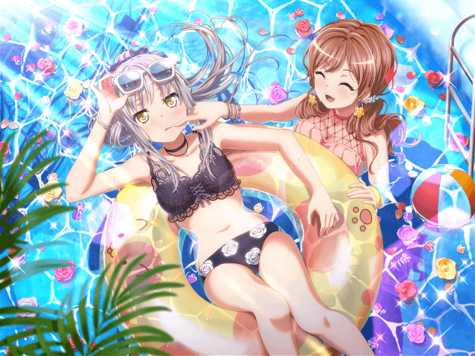 Look at how cute this card is!!!!!
I LOVE how Yukina has cat paws on her floatie. It just shows how...