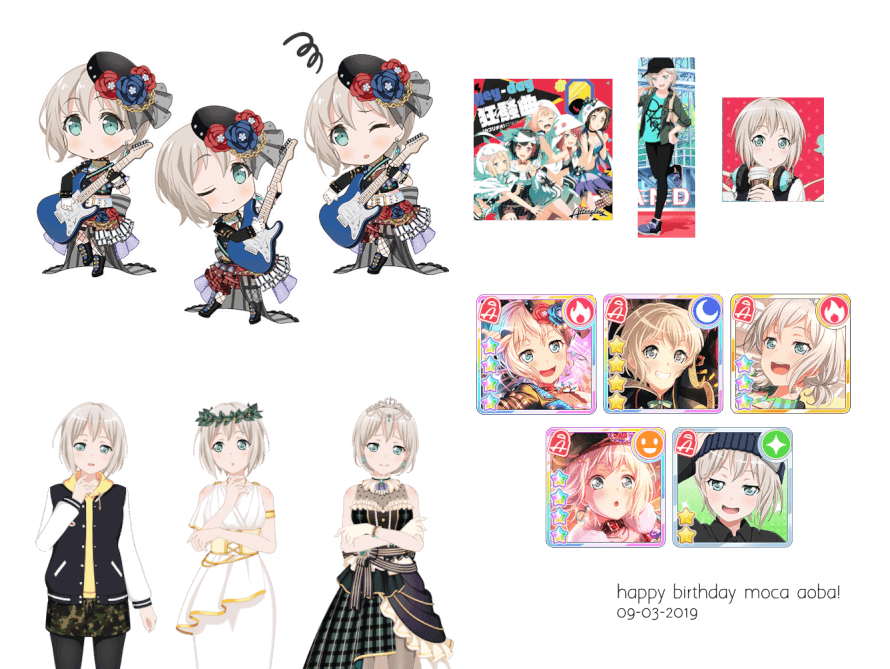 I MADE A THING FOR MOCA'S BIRTHDAY!! IT'S LIKE...ALL MY FAVORITES WITH MOCA....like my fav. cards...