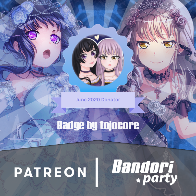      This month's badge has been revealed!! 👀  

This month, it features 🎸 Rinko and Yukina...