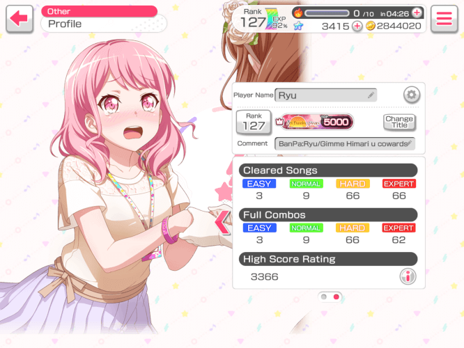 It was sucha chore but I did it... I FC’d every song on hard on EN. I’m not even going to try on JP...