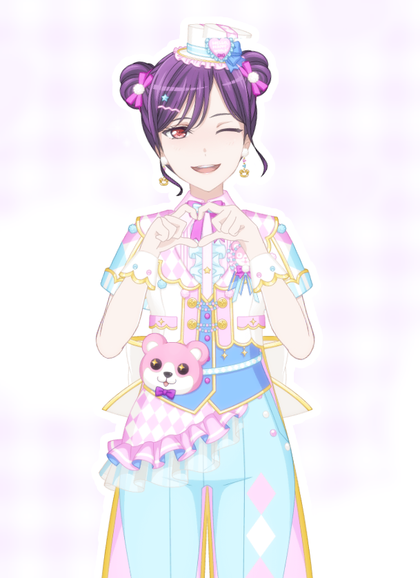     Kaoru wearing pink clothes       
        also it's been a while since a make bandori edit lol 