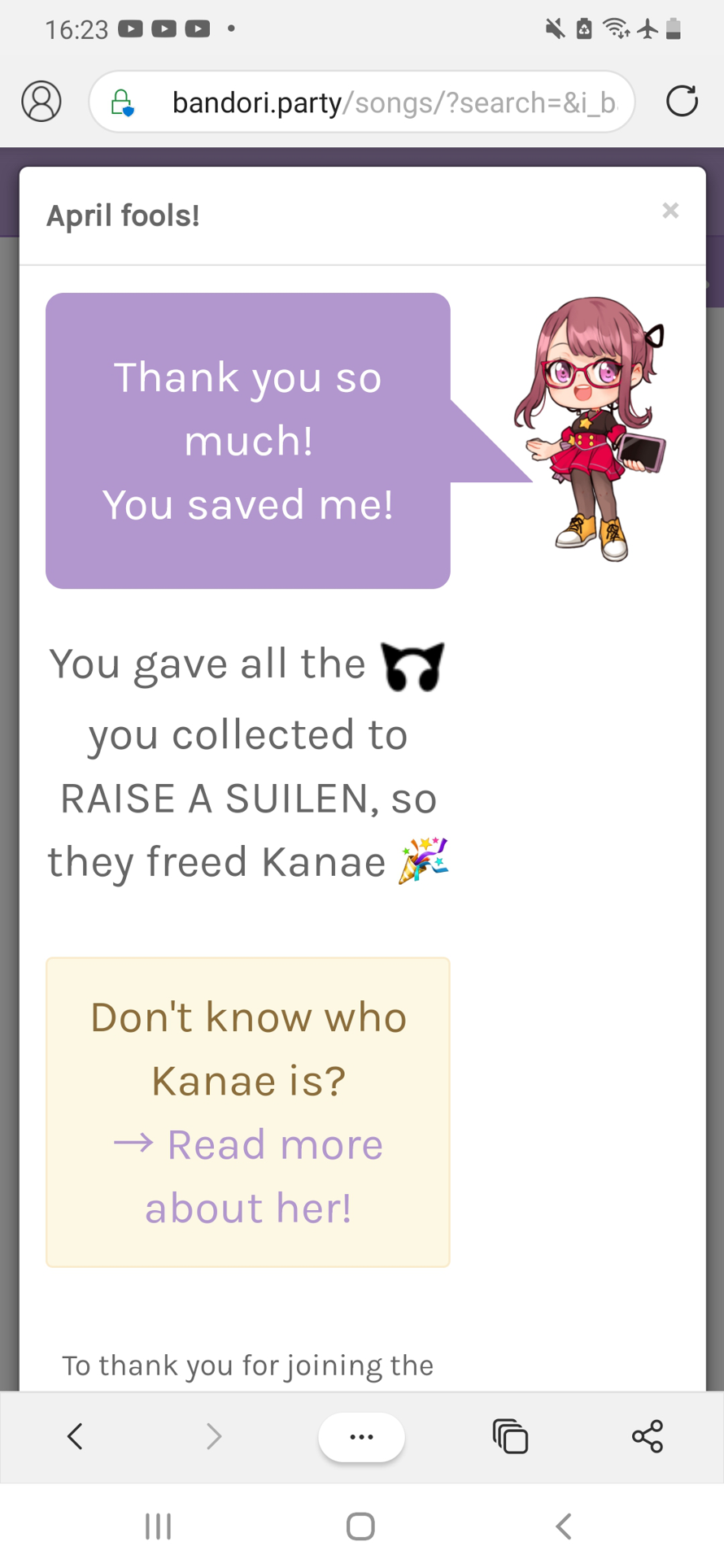   AAAAA THANK YOU CAN I JOIN HELLO HAPPY WORLD!!! I FINALLY DID IT DJDJDKDK

  I was 74th tho... Oof