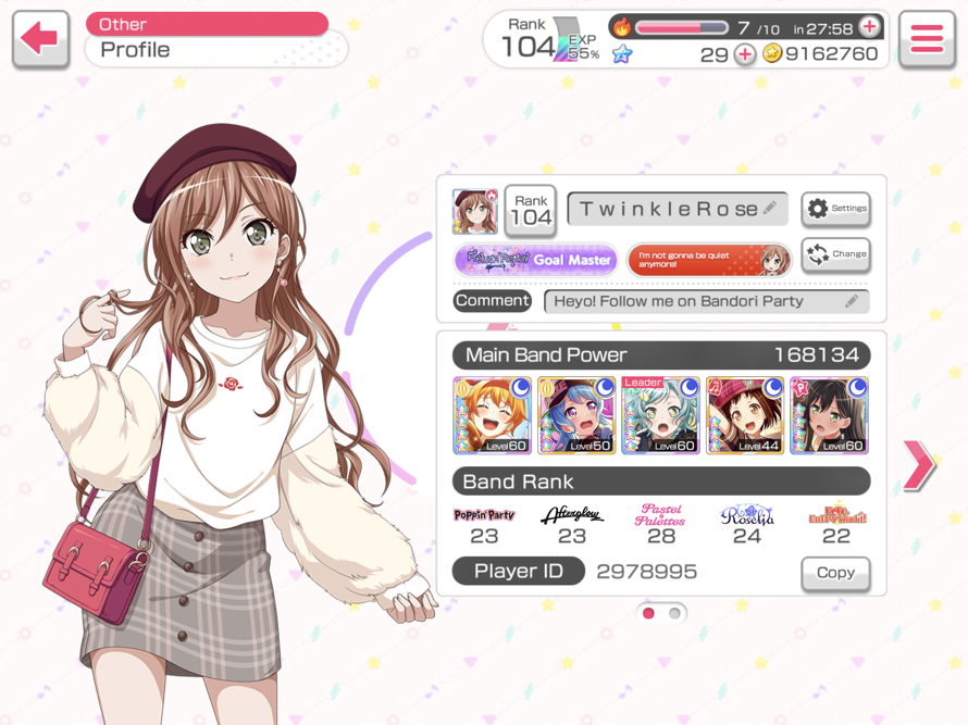 Imma maybe go with this Lisa for profile picture on Bandori oh and friend me if ya want to but...