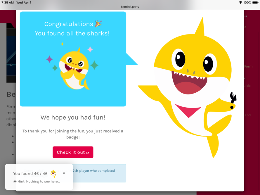 Woot! Only took me fifteen minutes excluding a short break!

  Edit: I just realized I said...