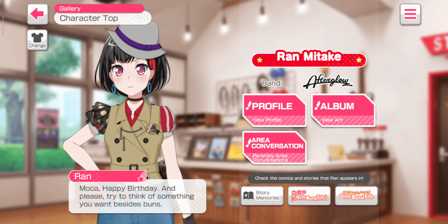     Its only me or Ran Tsundere mode on... 

 Maybe she wanna Moca think about Ran lol 