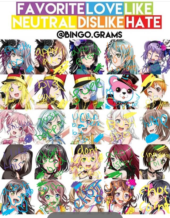 Jumping in the bandoriwagon with personalised messages owo