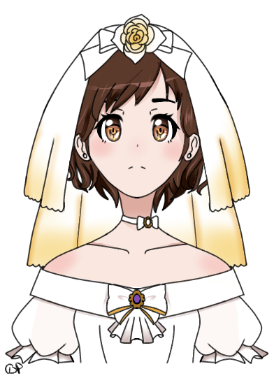 Tsugu's done! It was fun drawing her! Welp, on to sketching Arisa. 