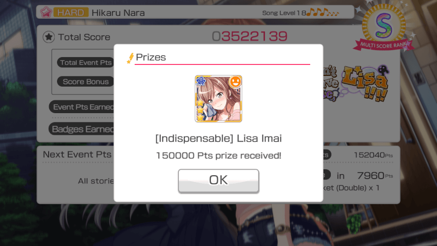 i got the lisa event card yesterday!