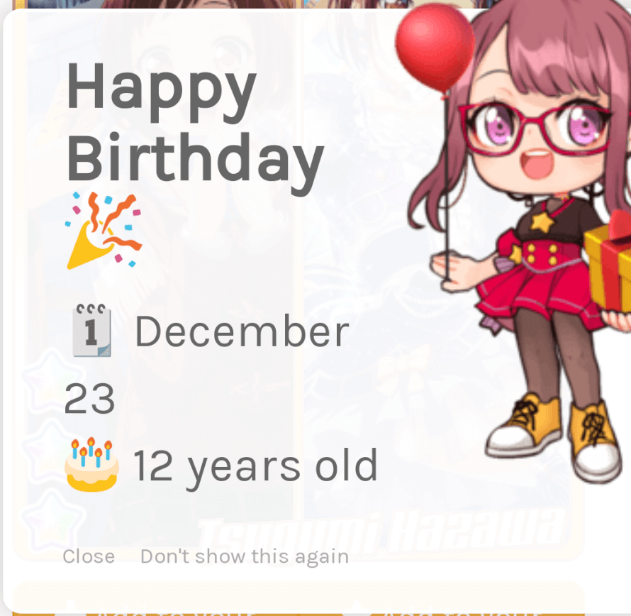  Today is Finally my Birthday! and this is the first time a program said happy Birhday to me so i...