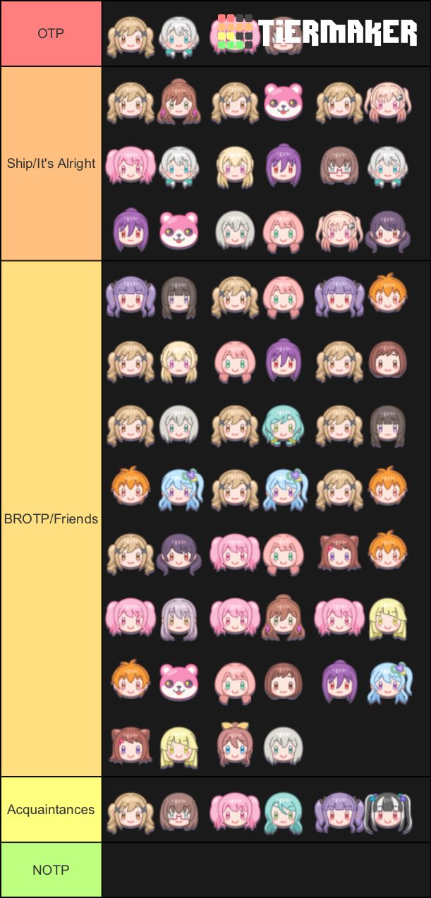   Rarepair tier list 

 Here's the link if you wanna do it...