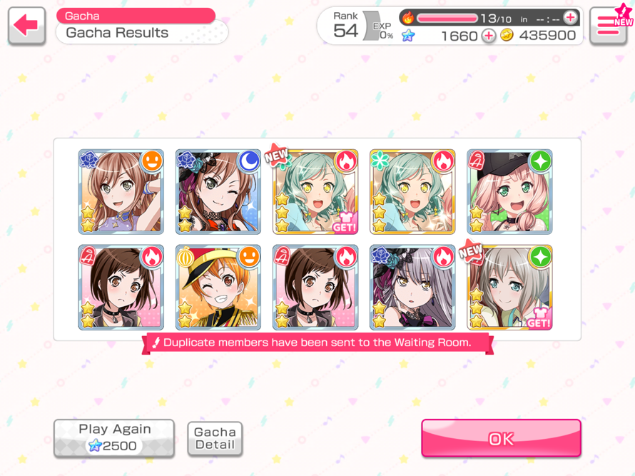 Um ok. Why did I get two Hina’s? But ok at lest I can get michelle stickers and also I got moca...