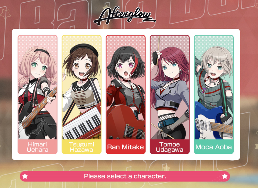 Please select a character :

Who’s your favourite Afterglow member ?


I’ll post mine tomorrow!...