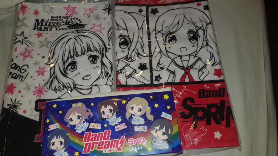 Merchandise bought from JPSG bushiroad booth