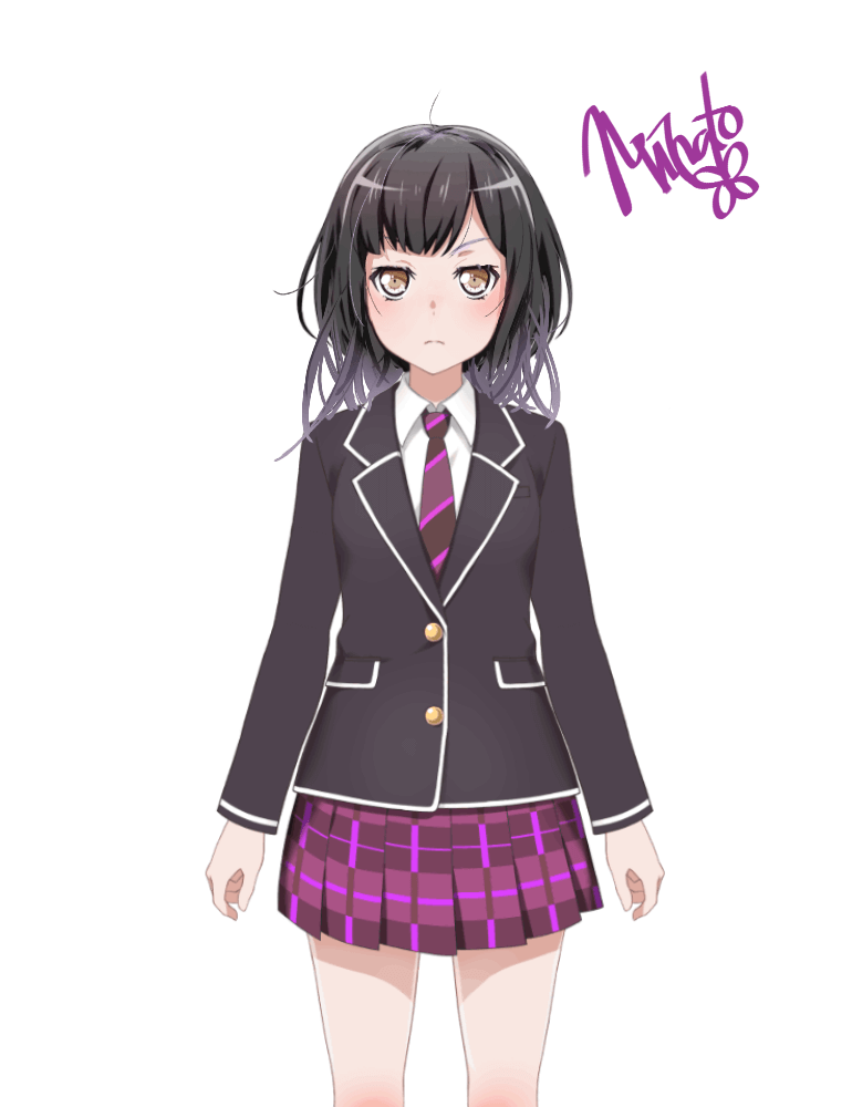 i tried doing a bandori love child    ´w｀    the lc is yukiran~ her name is minato hana, she is...