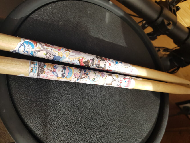 My drumsticks were kinda boring so I added a small touch on them :D