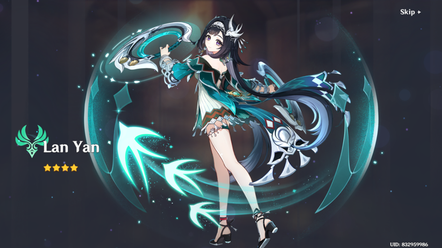 Alright, I got Lan Yan first from gacha pull than from the free event of Lantern Rite XDD