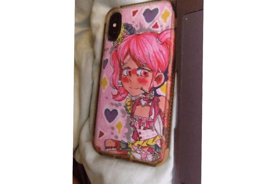 a phone case of aya i decided to make! im happy with how the drawing came out!
