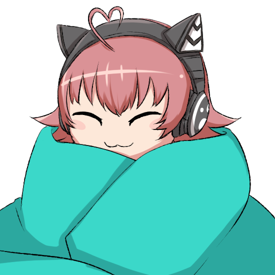 Chu2 in blanket, as inspired by a cat video and Kaiton who said he wanted an emote of this. she...