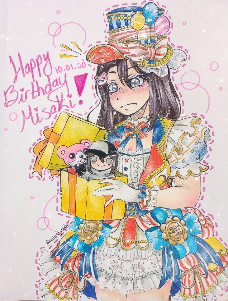     Happy  Mildly late as usual  Birthday Misaki!!

Yesterday I read Hello Happy World's second band...