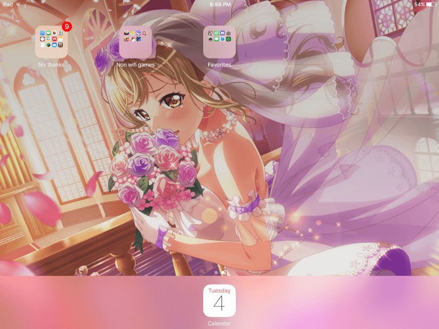Has anyone else put a bandori character as their wallpaper ? 

Only me ? Okay.....


If you do,...