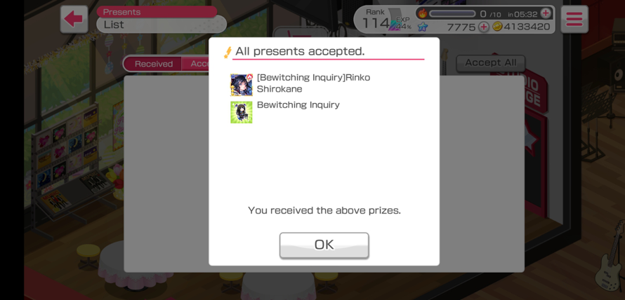 Booyah! Finally got the event Rinko! I know it's probably took a while for me too but now I am going...