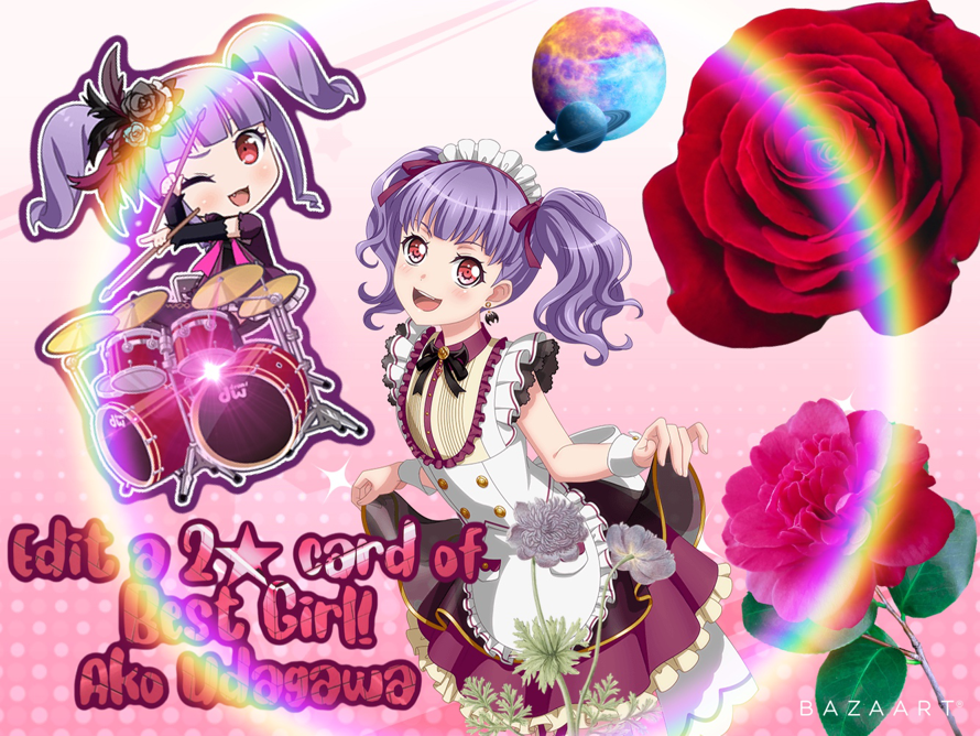 I have a challenge for you guys again! Edit your favorite 2★ of your favorite girl in Bandori! My...