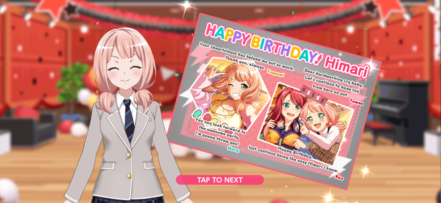   This is the strangest Bandori birthday card EVER

Like chill for a second Himari this isn't...