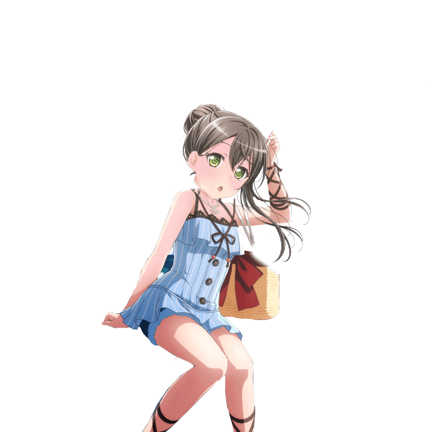 looks like tae Chan stopped eating a watermelon.