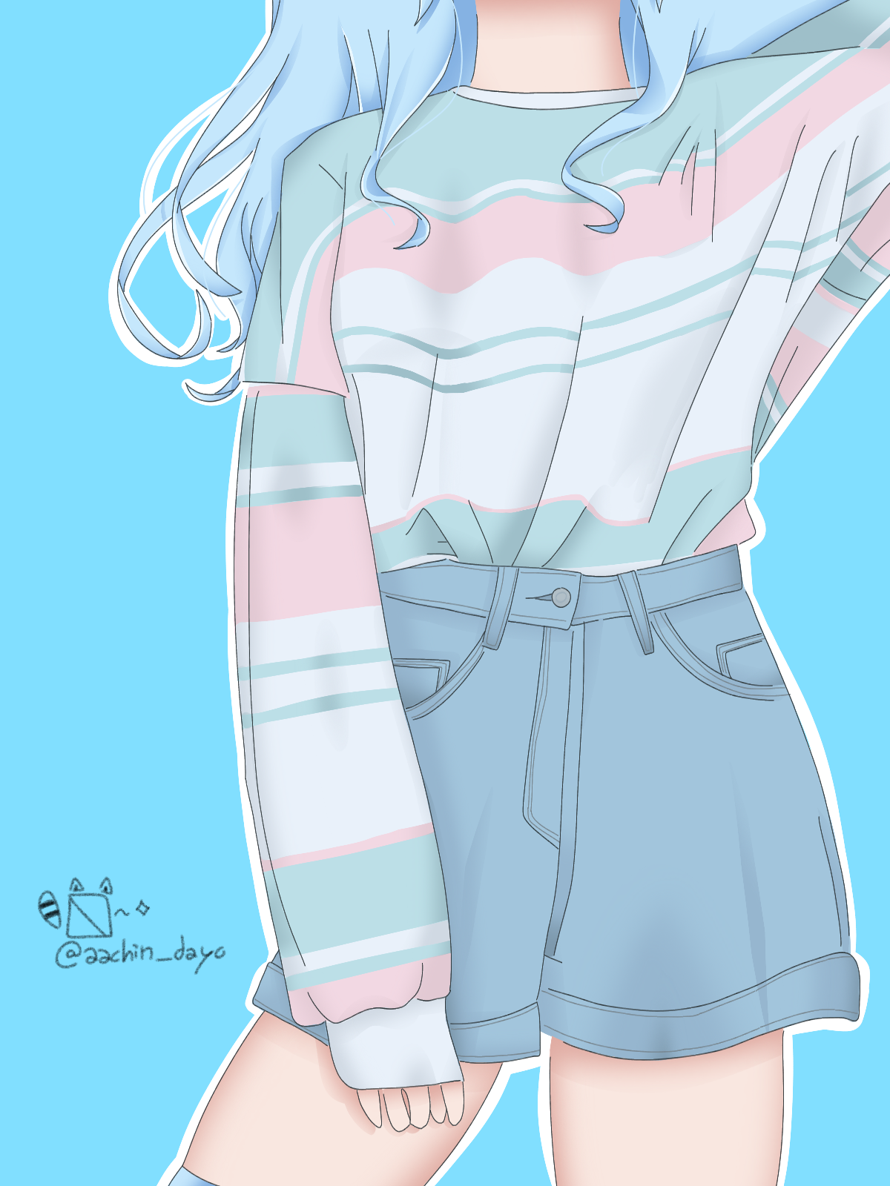 I drew Kanon with some clothes I found in Google, I hope you like it :D