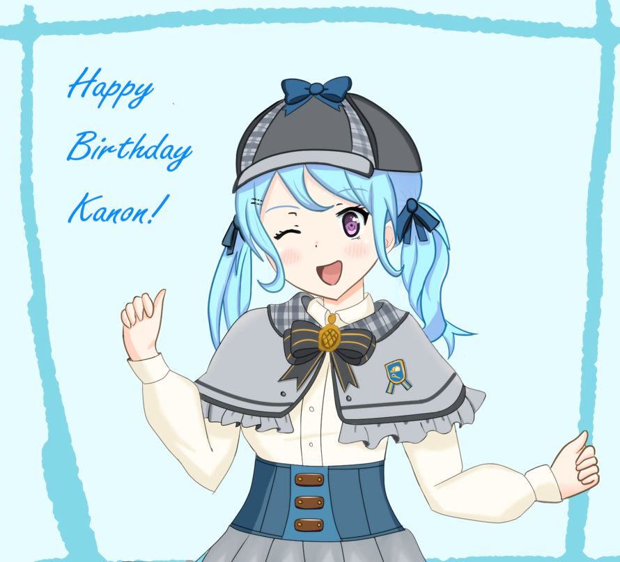     Happy Birthday Kanon!
I really like her detective outfit so I tried to draw her wearing that...