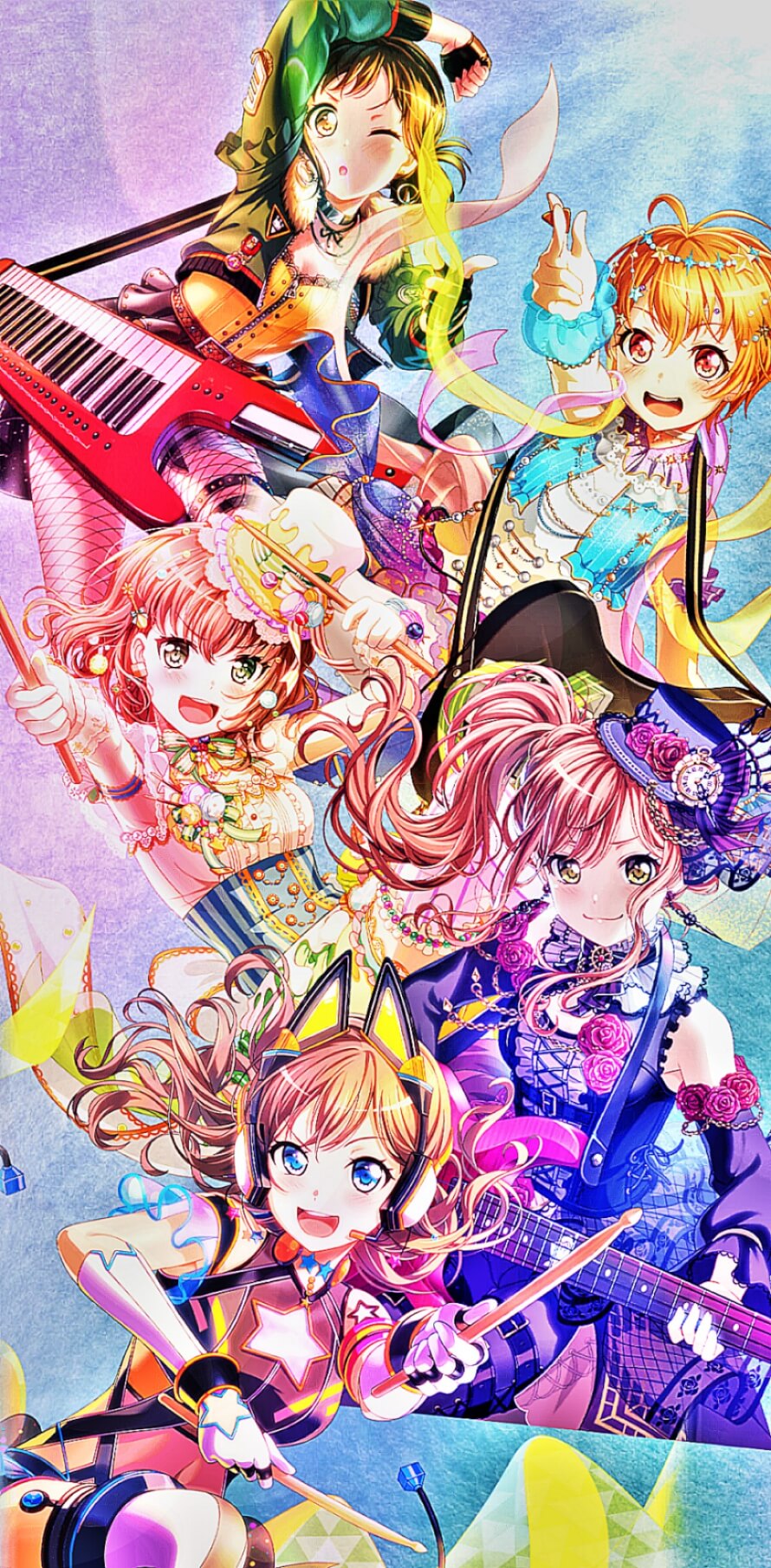 Edit of my favorite girl from each band and my favourite 4 🌟 card outfit from each of...