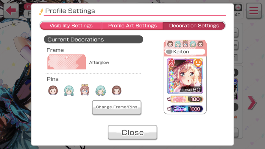 Autumn update’s enabled me to get my last pin space for my Afterlgow frame!

       But hold on......