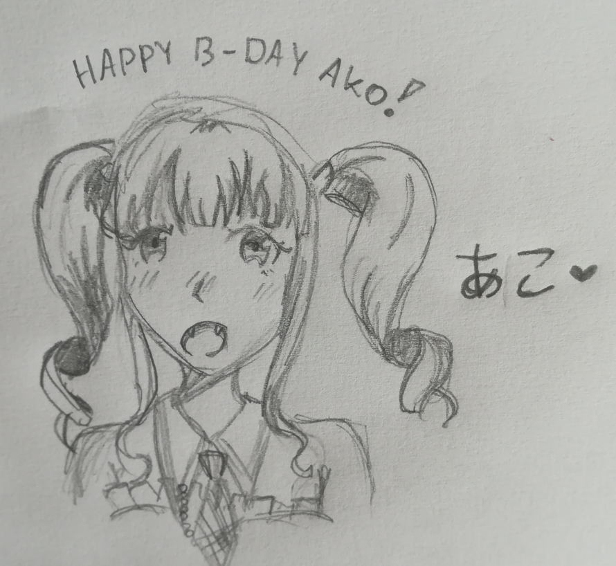 Happy birthday Ako!

Yes, I tried writing kanji