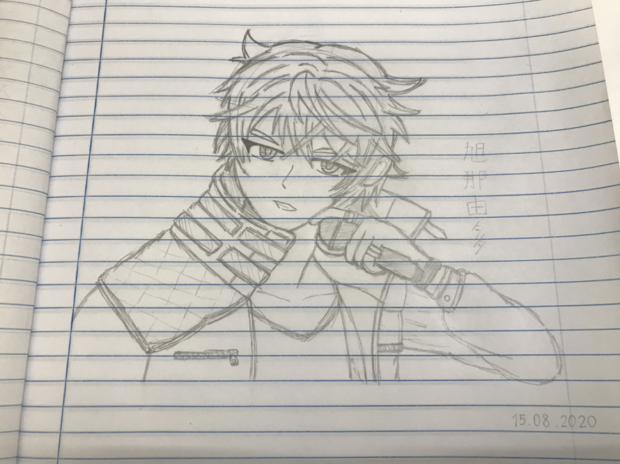 I drew Nayuta Asahi from Gyroaxia :  

It’s not the best thing I ever made, but I still put a lot...