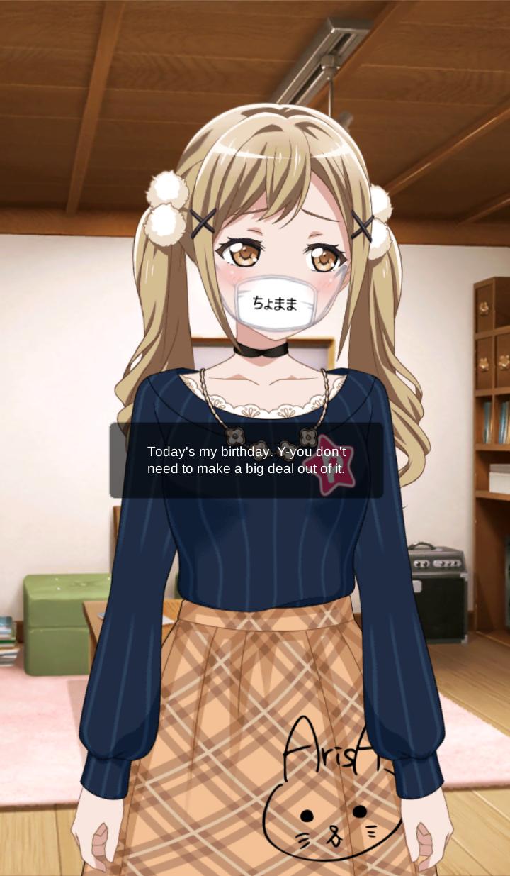 It's my birthday today, literally I put Arisa's birthday voice back in 2017 after releasing English...