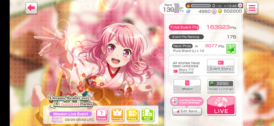 I probably won't stay for long top 1000 because In 8 days school starts ...