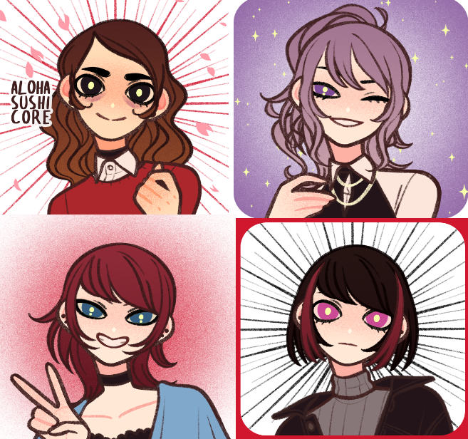 me and the girls: Picrew I used picrew.me/image_maker/257476.