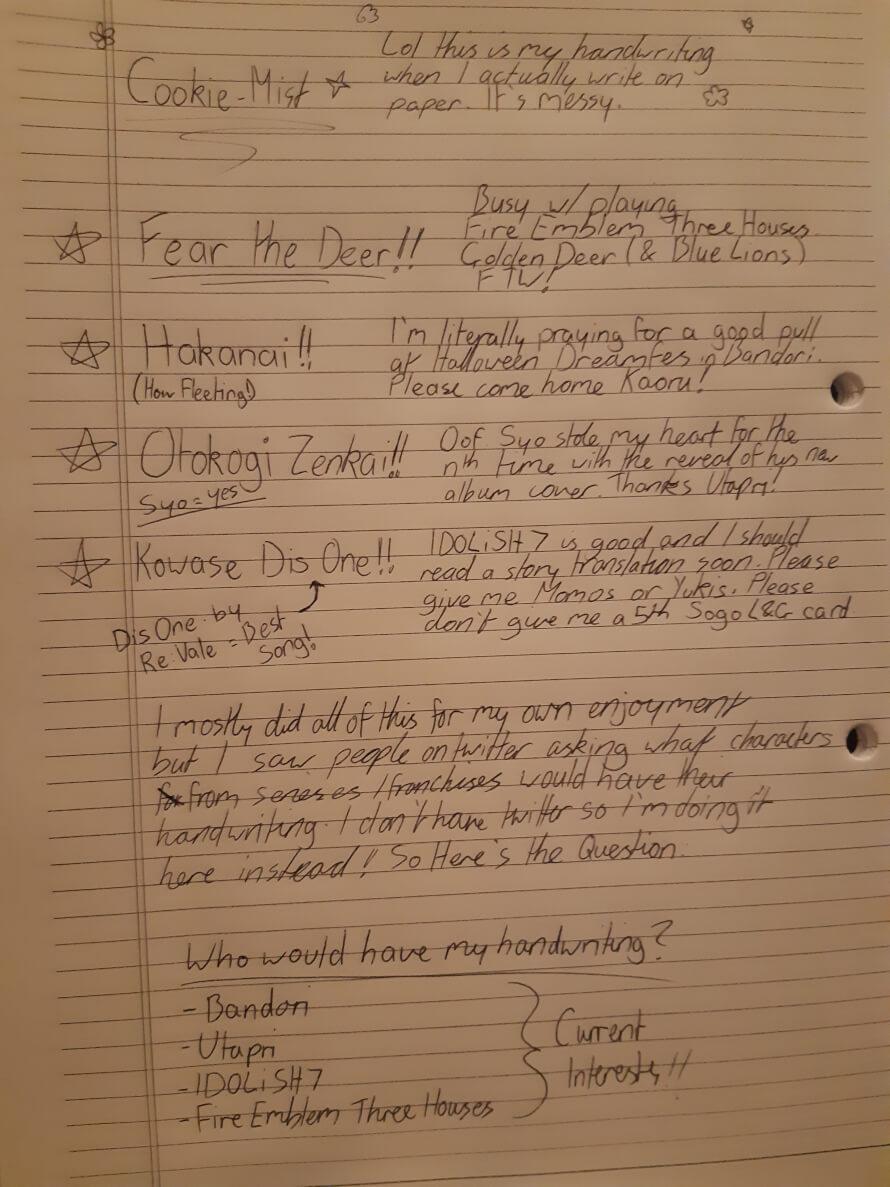 Whoops I got a bit carried away when all I merely wanted to say was "Which character would have my...