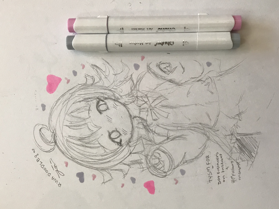 how have I never drawn rina until now

    but here’s a five minute doodle of little bby rina as a...