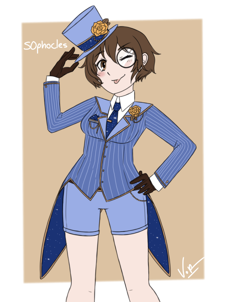 s0phocles’s is finished! I really liked the suit idea so I went with that, went with a monocle...