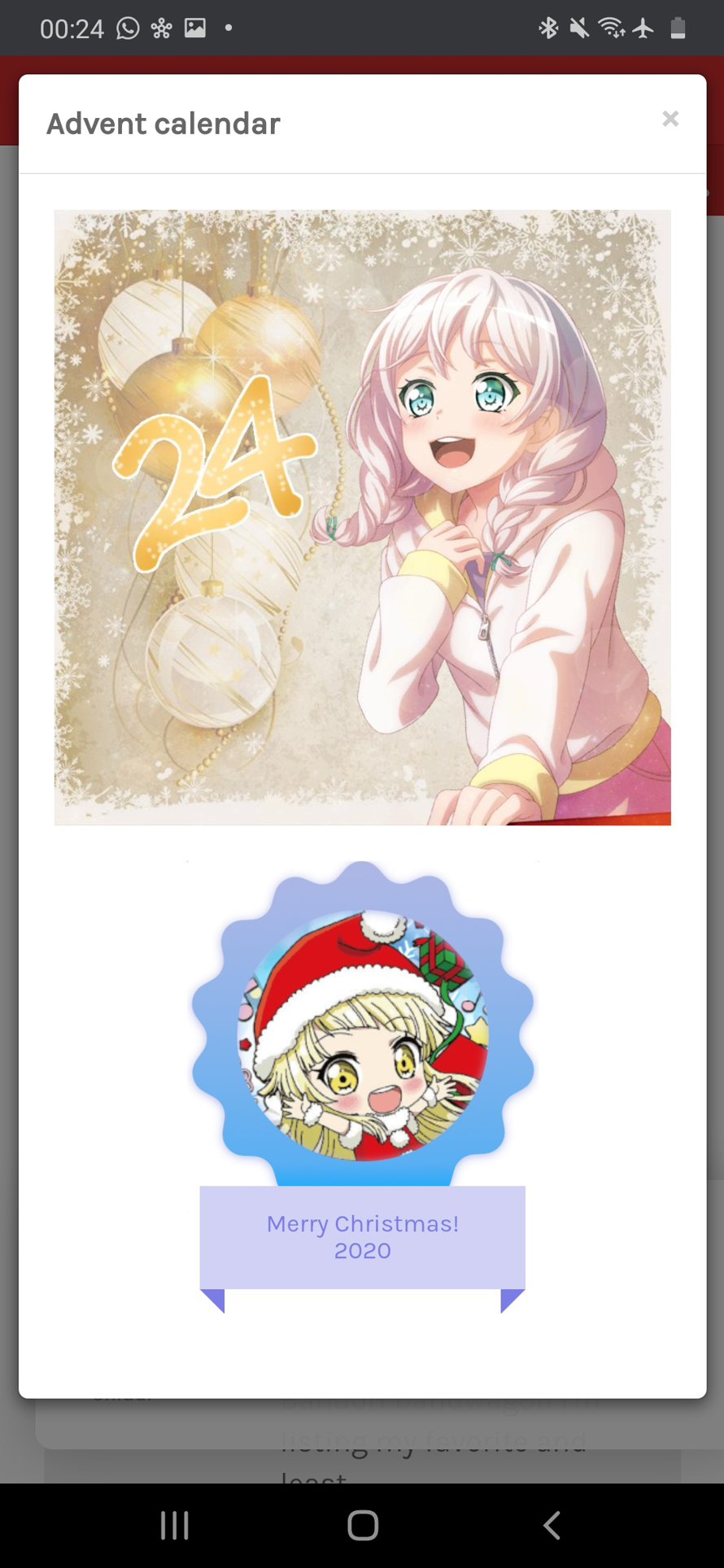   Eve is all we need to start Christmas Eve 

and get yourself a small badge to make you feel...