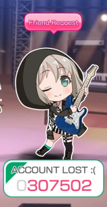 Poor player lost his account ; 

F to pray respect for this player