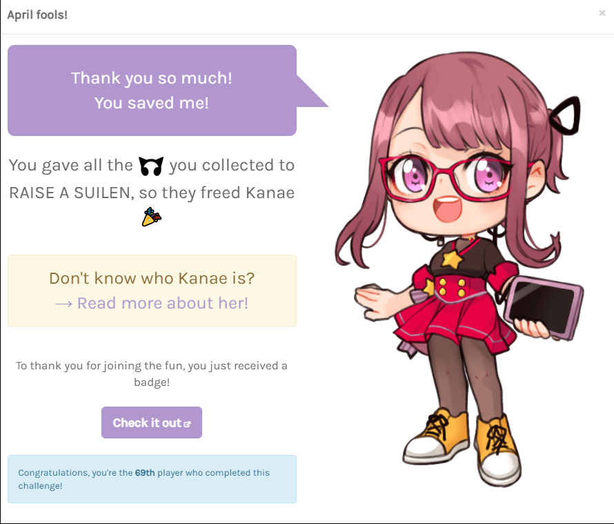 I wasn't planning on posting this but OH BABY I GOT THE FUNNY NUMBER