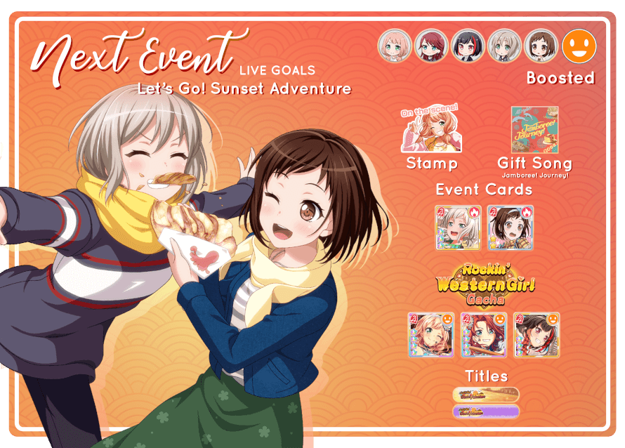 i hope everyone did well for the last event! the next event is another live goals and afterglow...